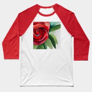 Watercolor Rose Baseball T-Shirt